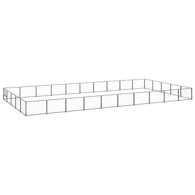 Dog Kennel Black 50 m Steel