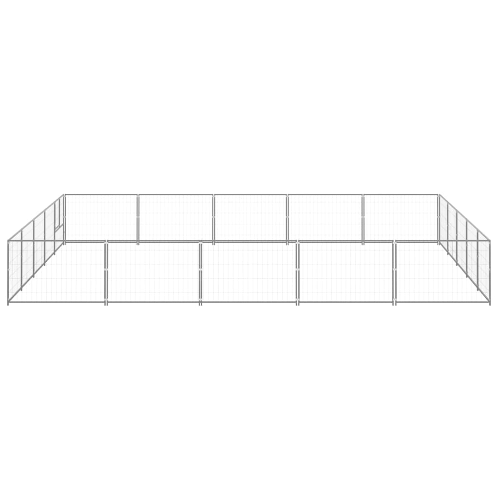 Dog Kennel Silver 25 m Steel