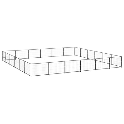 Dog Kennel Black 36 m Steel