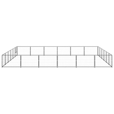 Dog Kennel Black 36 m Steel