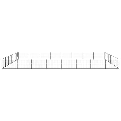 Dog Kennel Black 48 m Steel