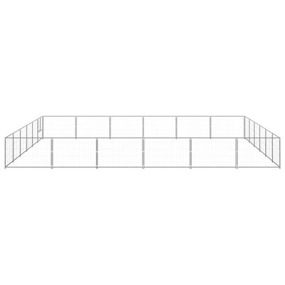 Dog Kennel Silver 36 m Steel