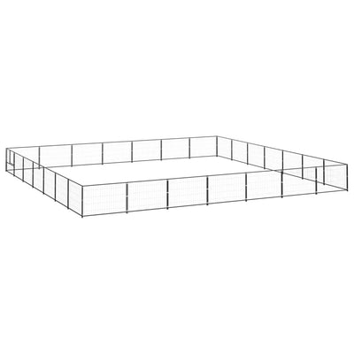 Dog Kennel Black 49 m Steel