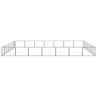 Dog Kennel Black 49 m Steel