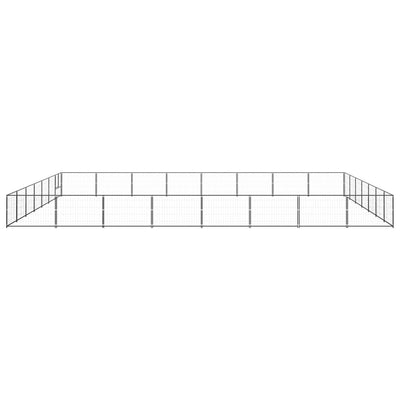 Dog Kennel Black 56 m Steel