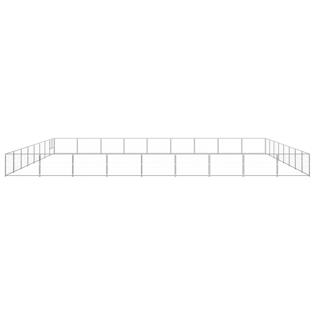Dog Kennel Silver 72 m Steel