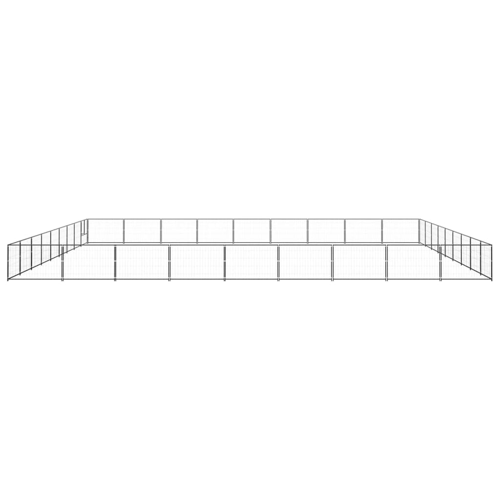 Dog Kennel Black 81 m Steel