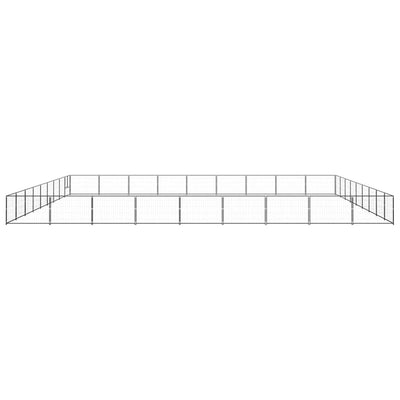 Dog Kennel Black 81 m Steel