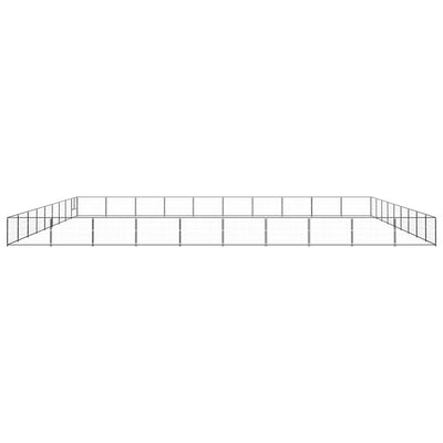 Dog Kennel Black 90 m Steel