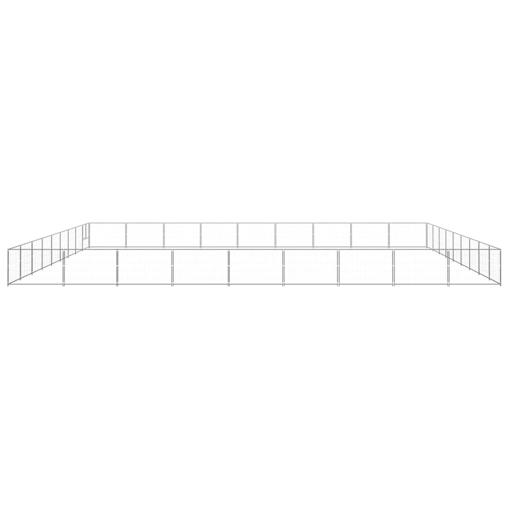 Dog Kennel Silver 81 m Steel