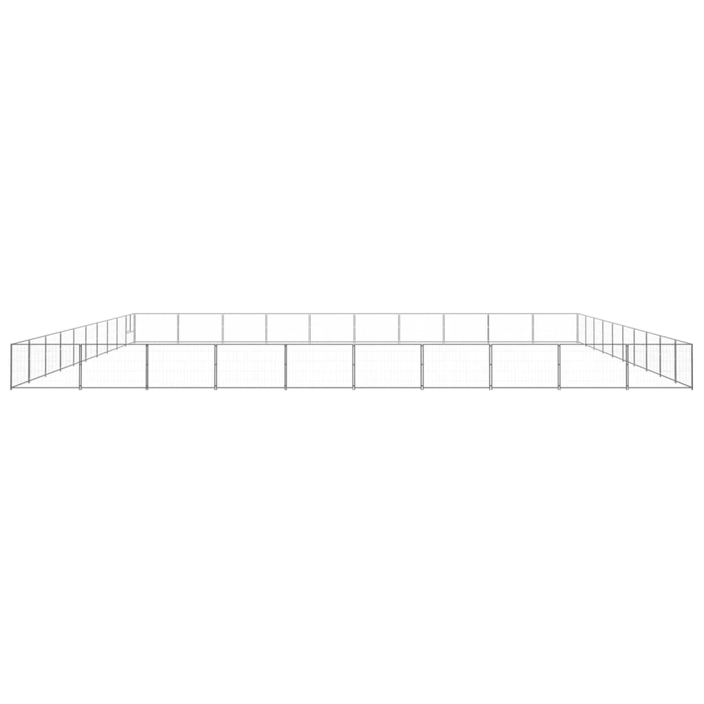 Dog Kennel Silver 100 m Steel