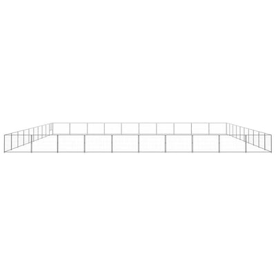 Dog Kennel Silver 100 m Steel