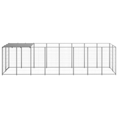 Dog Kennel Silver 4.84 m Steel