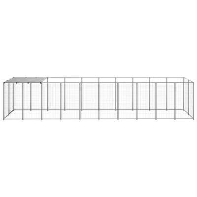 Dog Kennel Silver 6.05 m Steel