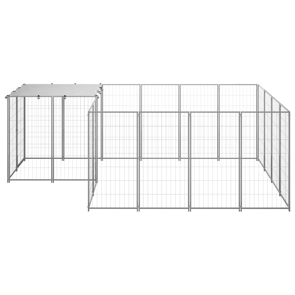 Dog Kennel Silver 6.05 m Steel
