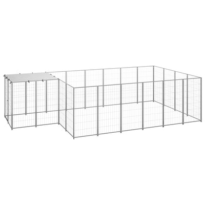 Dog Kennel Silver 8.47 m Steel
