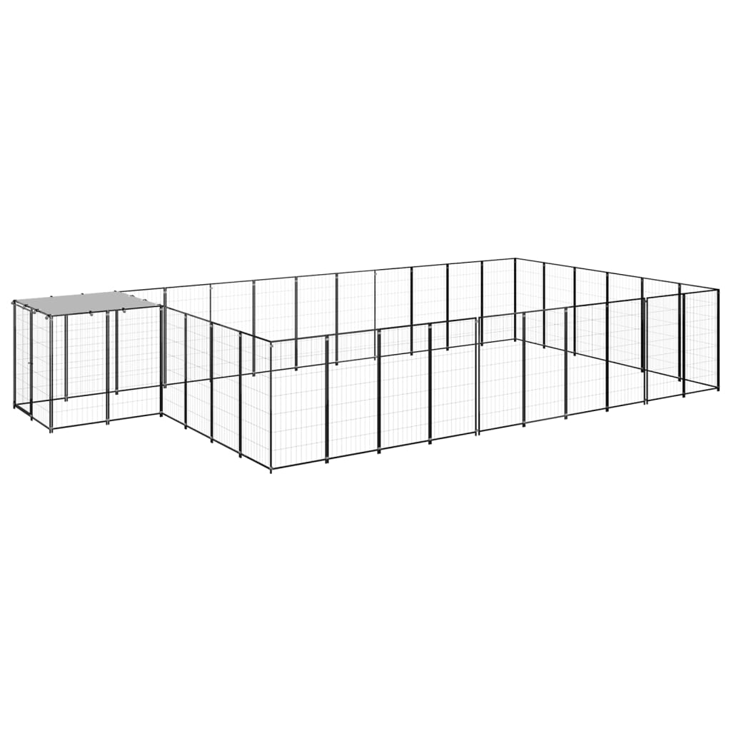 Andala Pets Dog Kennel Black 19.36 m Steel