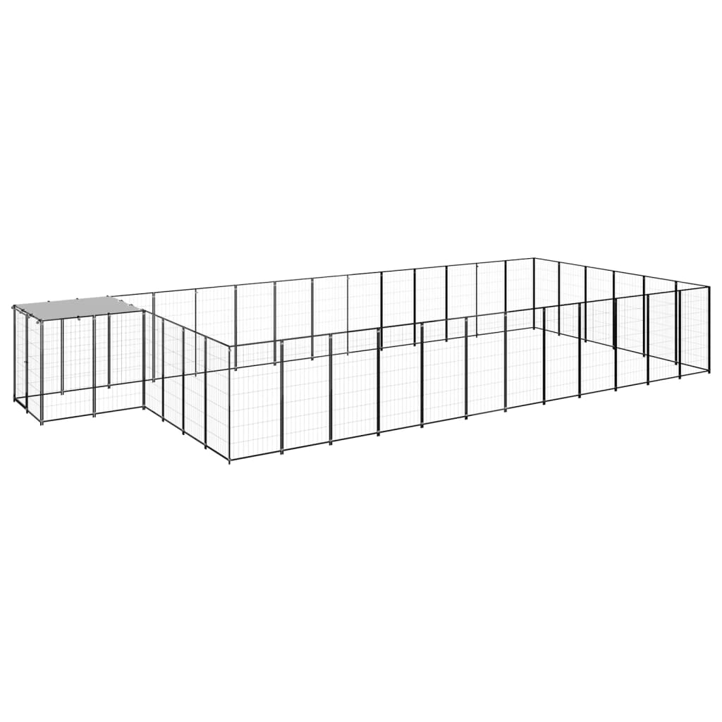 Andala Pets Dog Kennel Black 22.99 m Steel