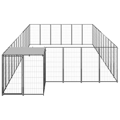 Dog Kennel Black 22.99 m Steel