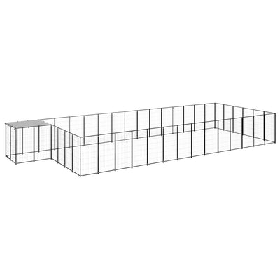 Dog Kennel Black 26.62 m Steel