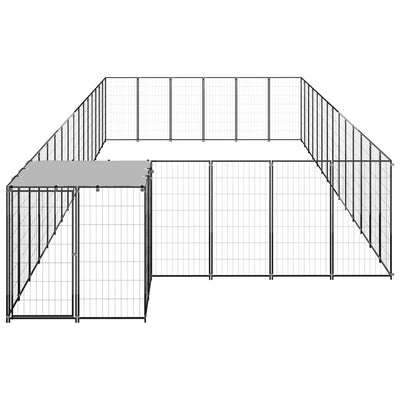 Dog Kennel Black 26.62 m Steel
