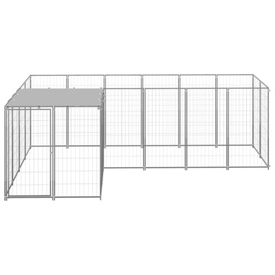 Dog Kennel Silver 4.84 m Steel