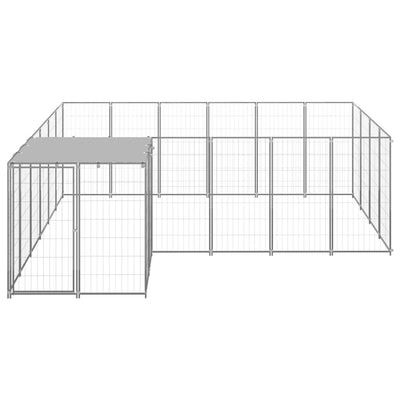 Dog Kennel Silver 8.47 m Steel