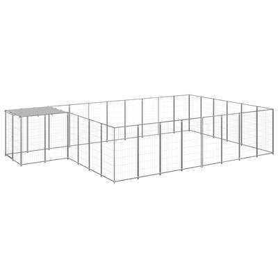 Dog Kennel Silver 15.73 m Steel