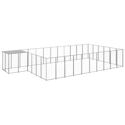 Dog Kennel Silver 19.36 m Steel