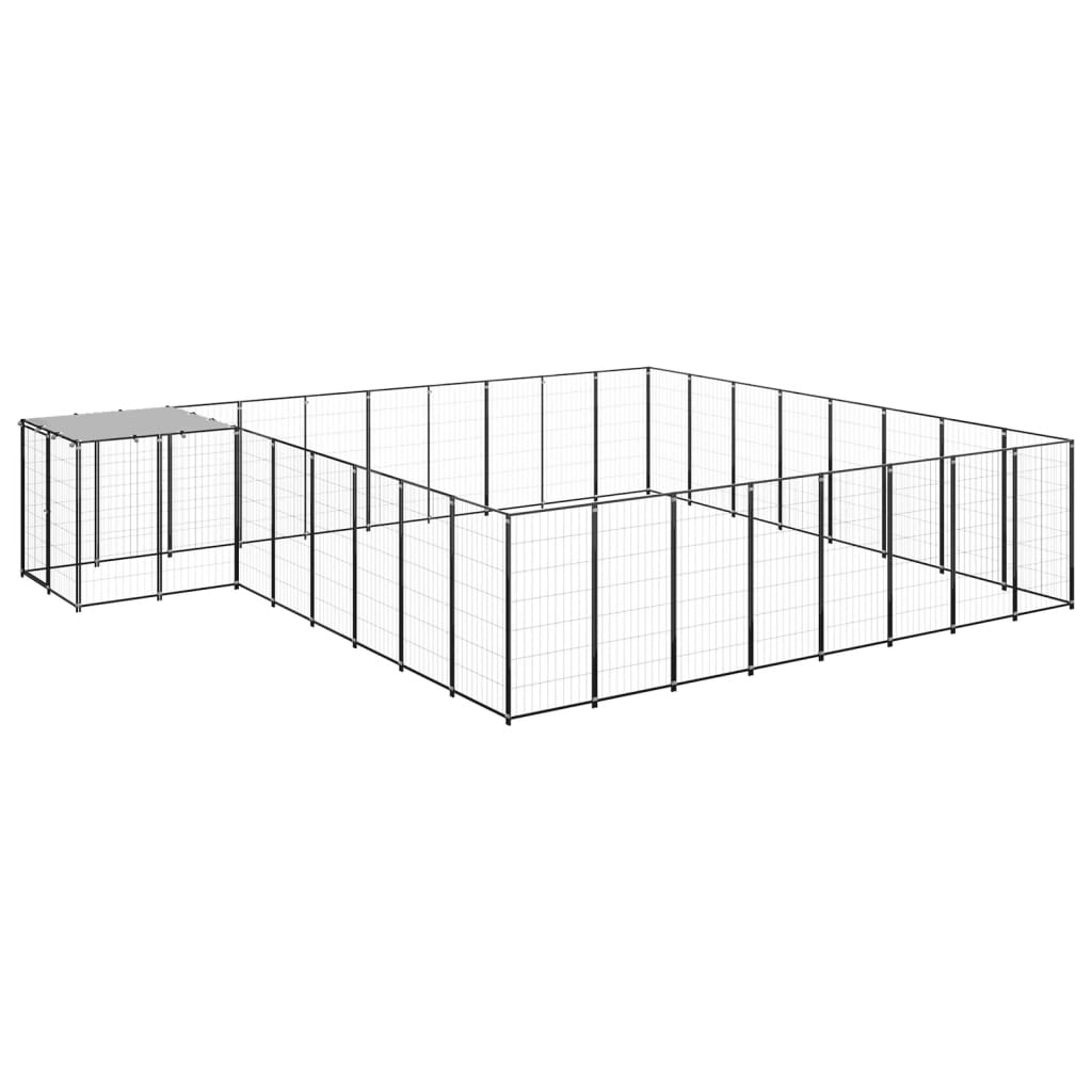 Andala Pets Dog Kennel Black 20.57 m Steel