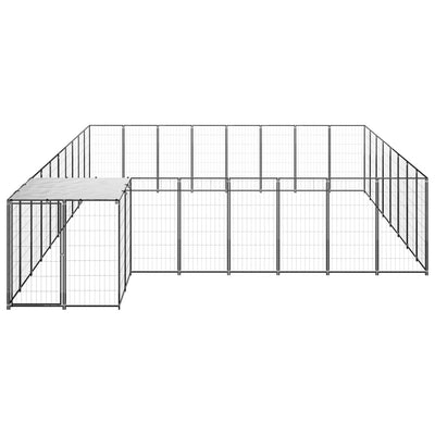 Dog Kennel Black 20.57 m Steel