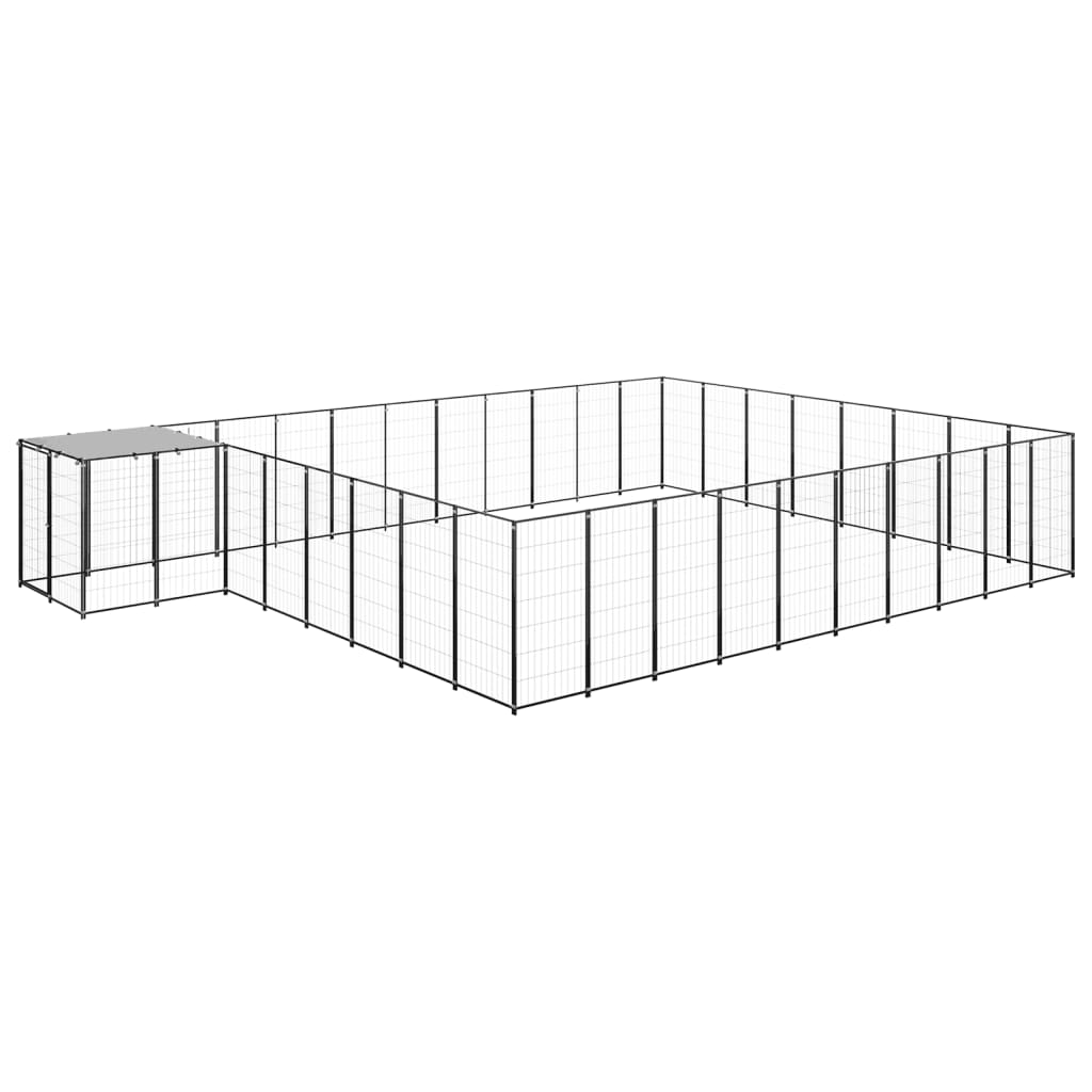 Andala Pets Dog Kennel Black 25.41 m Steel