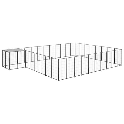 Dog Kennel Black 25.41 m Steel