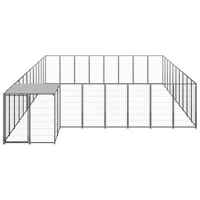 Dog Kennel Black 25.41 m Steel
