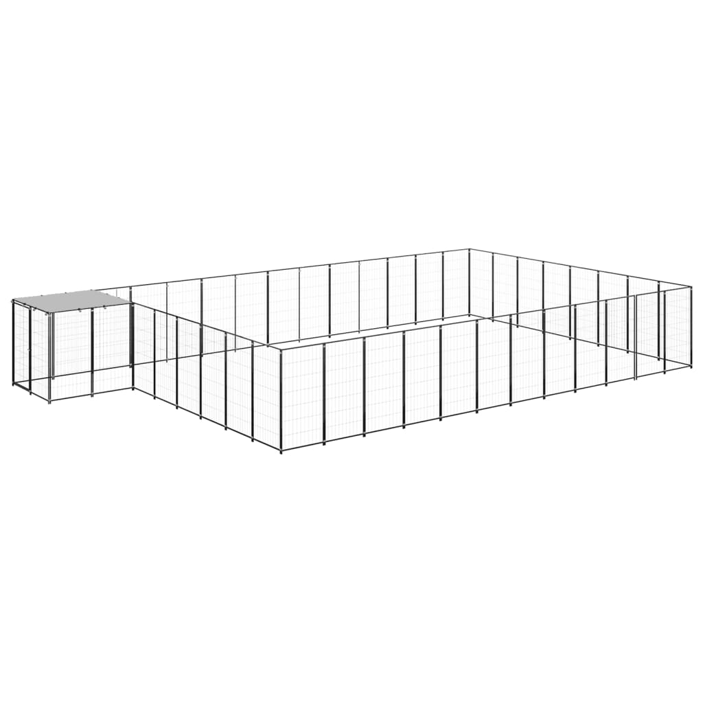 Andala Pets Dog Kennel Black 30.25 m Steel