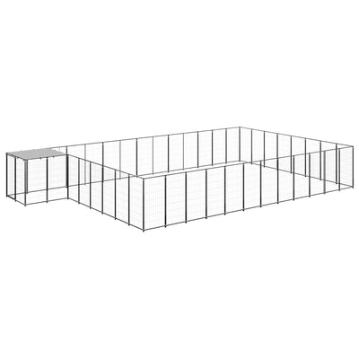 Dog Kennel Black 30.25 m Steel
