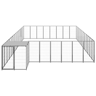 Dog Kennel Black 30.25 m Steel