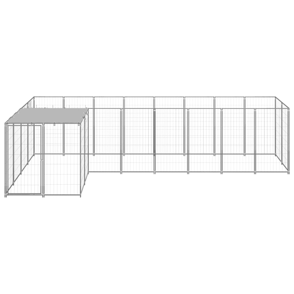 Dog Kennel Silver 6.05 m Steel