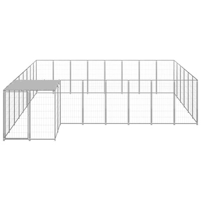 Dog Kennel Silver 15.73 m Steel