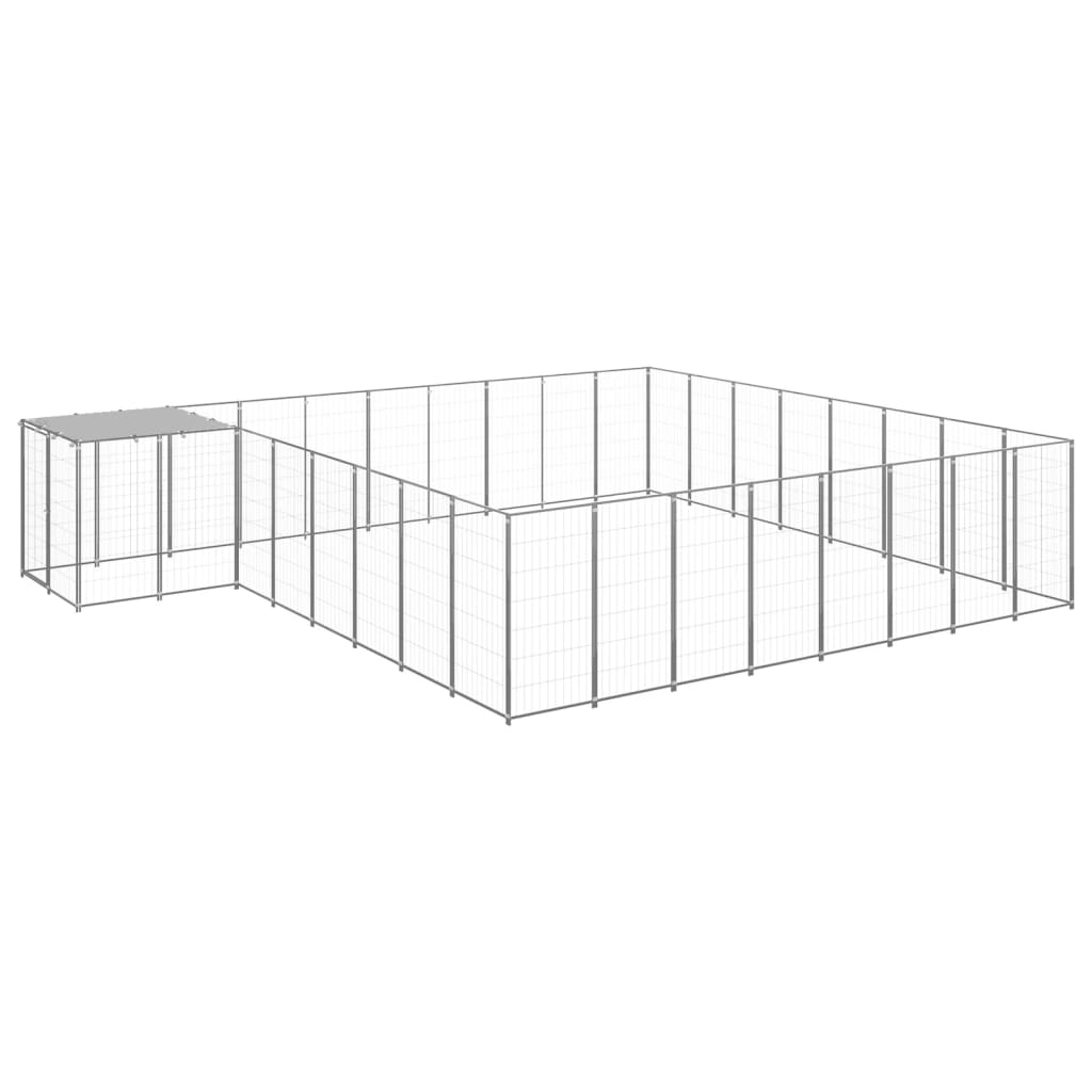 Dog Kennel Silver 20.57 m Steel
