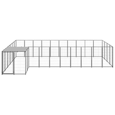 Dog Kennel Black 13.31 m Steel