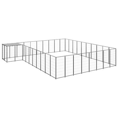 Dog Kennel Black 25.41 m Steel