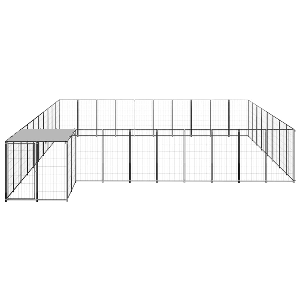 Andala Pets Dog Kennel Black 25.41 m Steel
