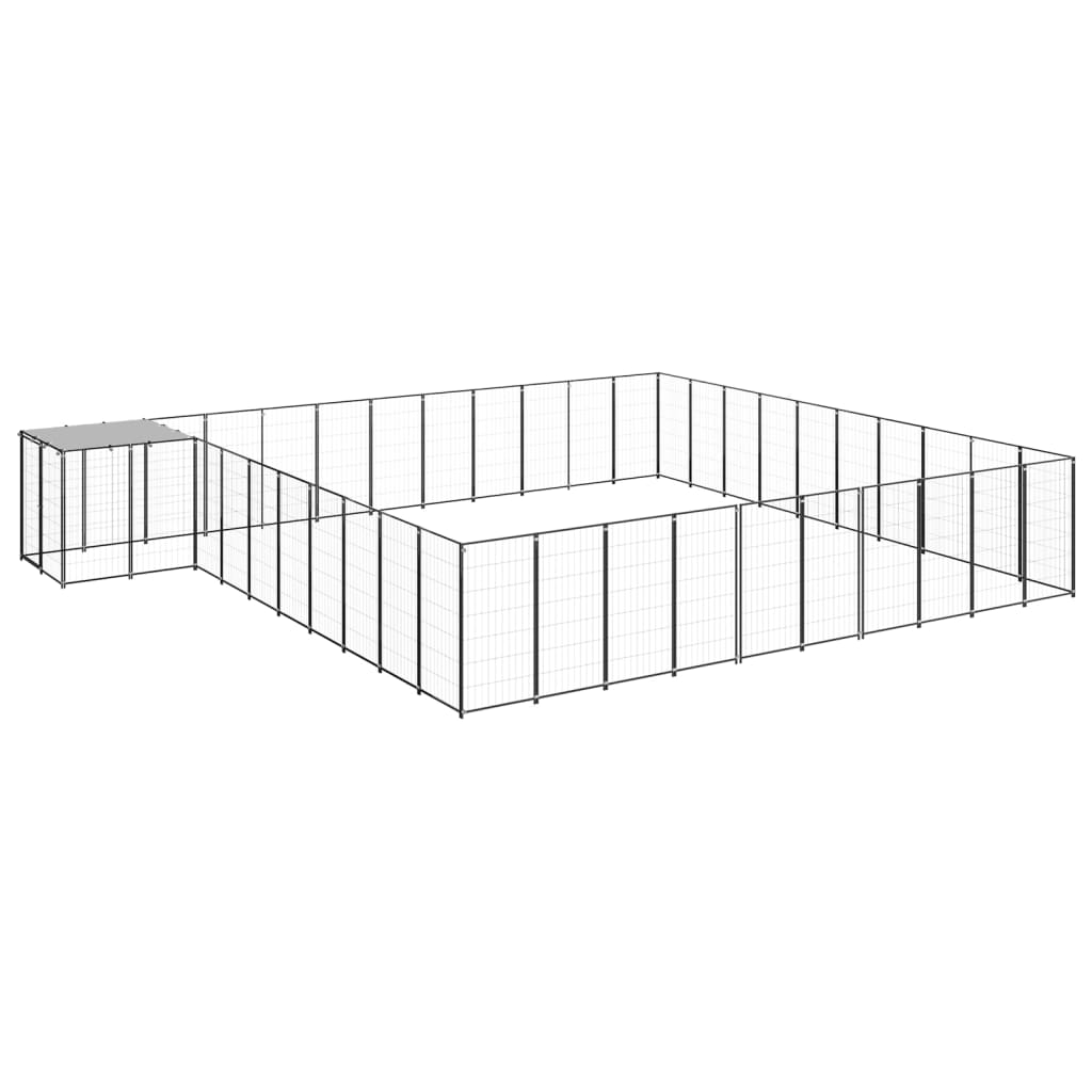 Andala Pets Dog Kennel Black 31.46 m Steel