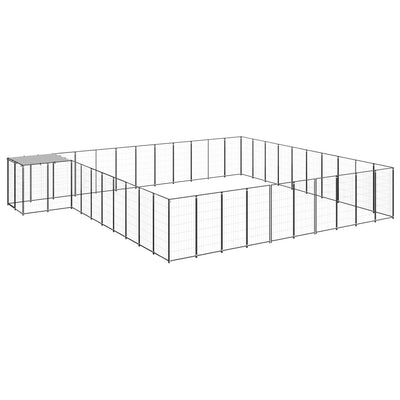 Dog Kennel Black 31.46 m Steel