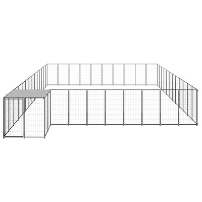 Dog Kennel Black 37.51 m Steel