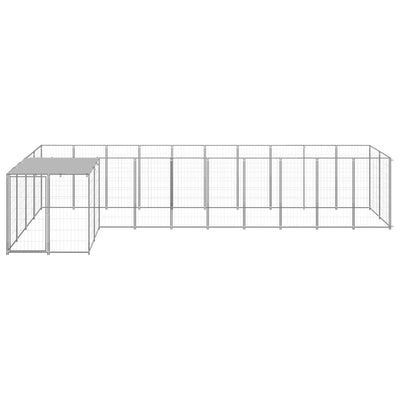 Dog Kennel Silver 7.26 m Steel