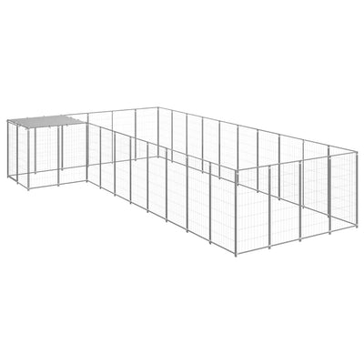 Dog Kennel Silver 13.31 m Steel