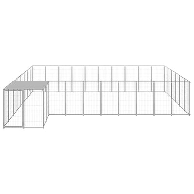 Dog Kennel Silver 19.36 m Steel