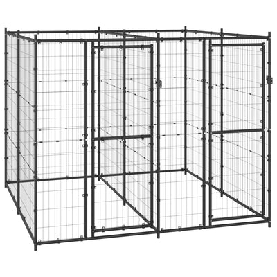 Outdoor Dog Kennel Steel 4.84 m